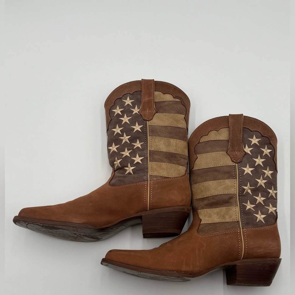 Women’s Durango Distressed Flag Western Boots, Brown, Sz 11